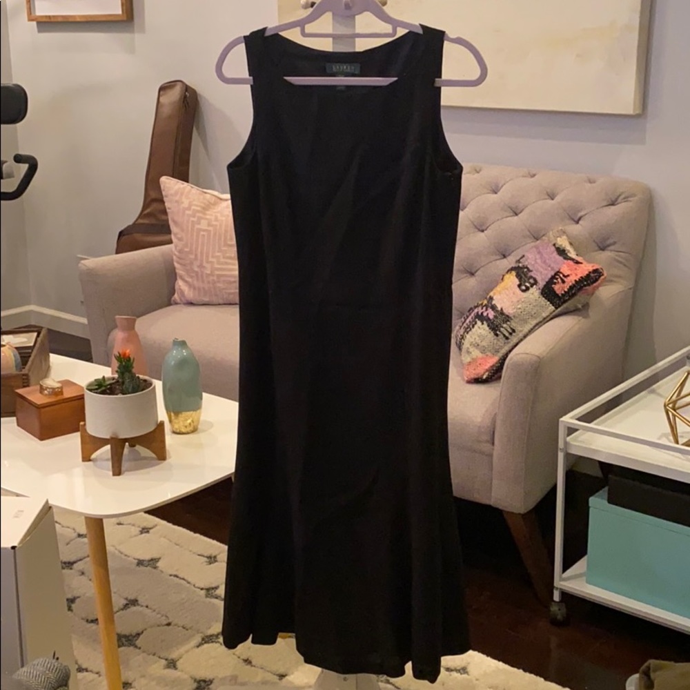 Fully lined black tank dress